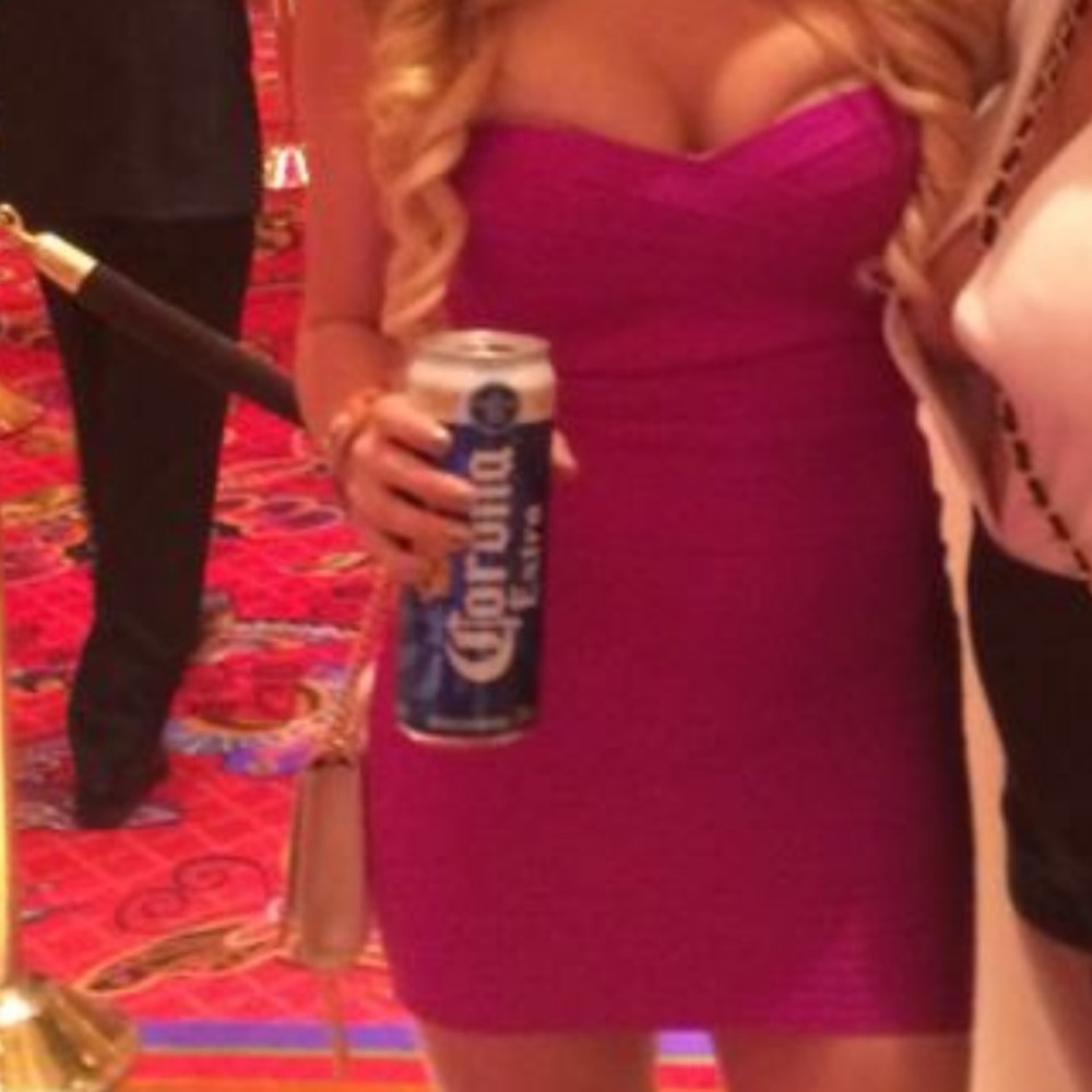 Purple bandage dress